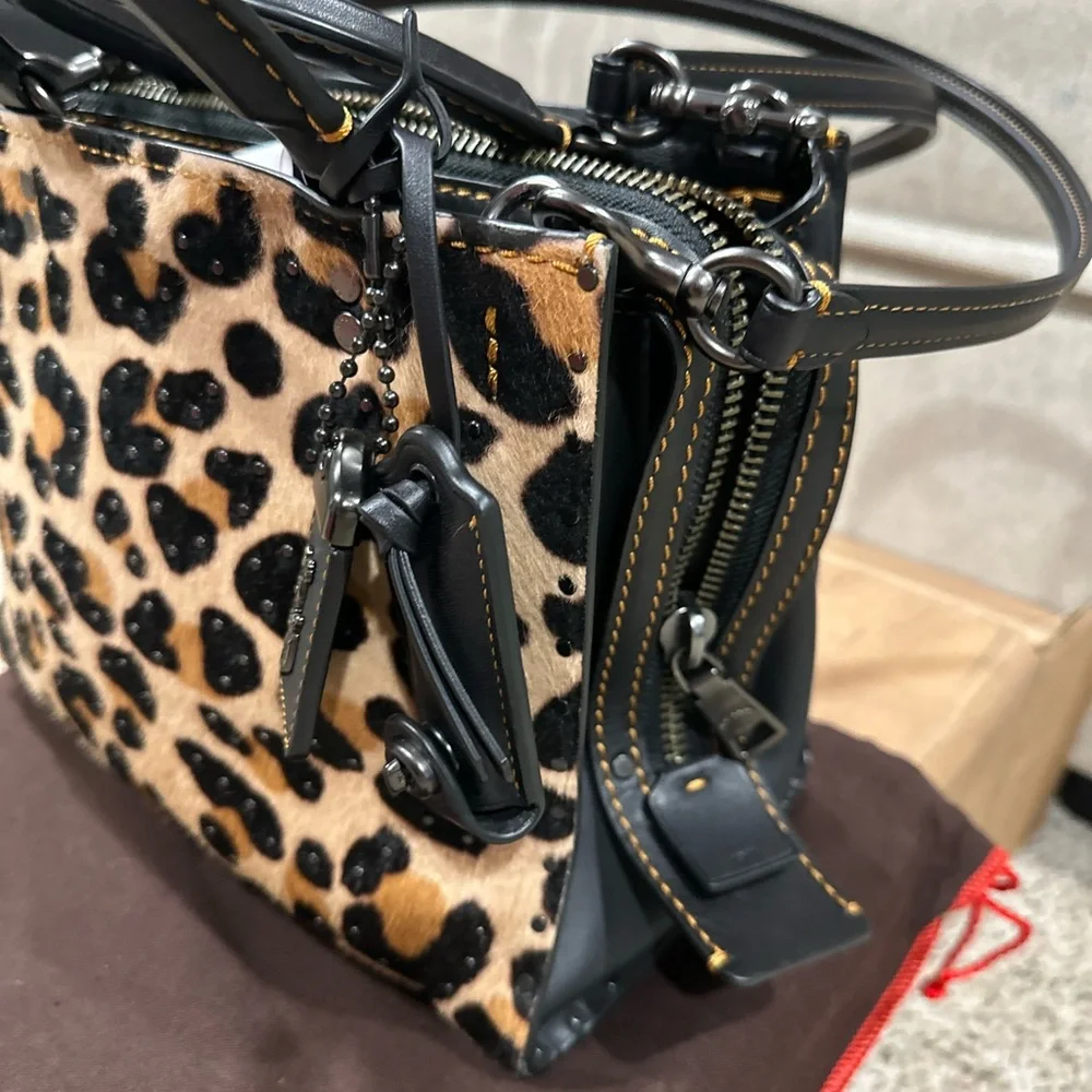 Coach Rogue 25 Leopard with embellishment- style 32872 - Picture 2 of 16
